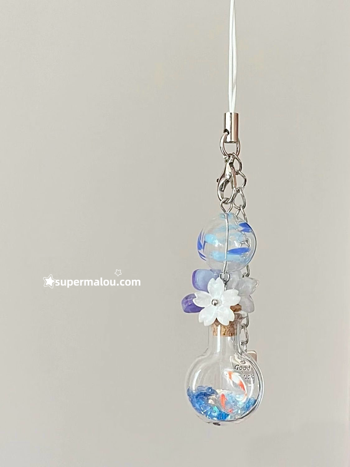 Summer Festival Little Goldfish Drifting Bottle Phone Chain
