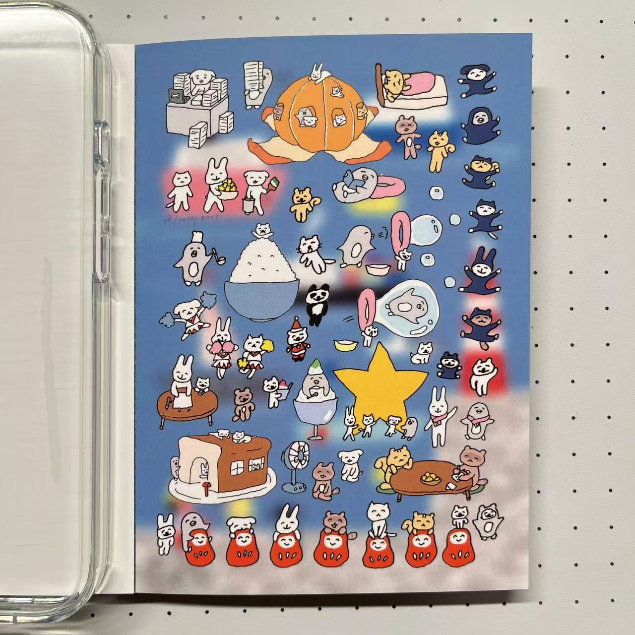 【Limited Edition 6】Sunday Park Sticker Book Handmade Sticker Phone Case