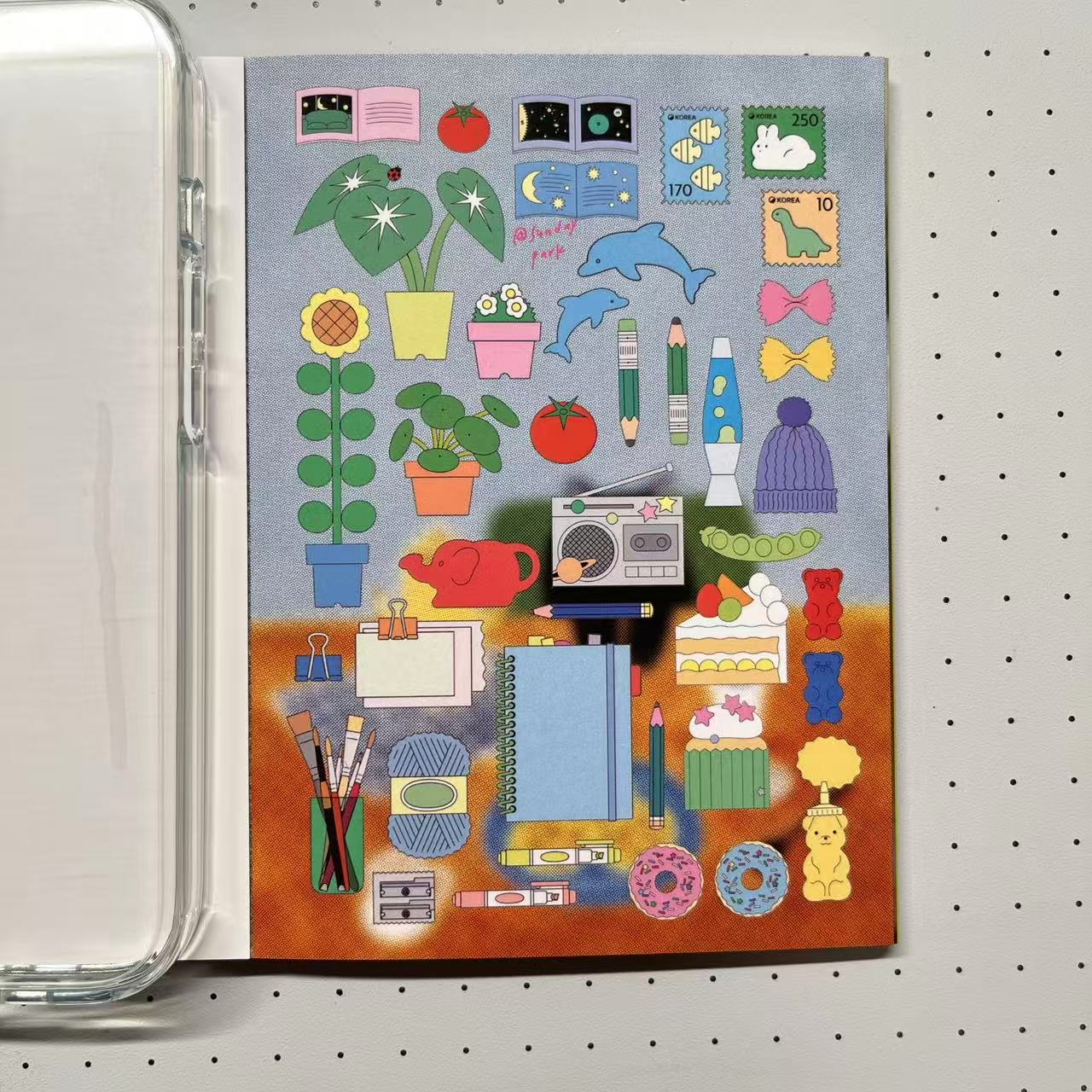 【Limited Edition 6】Sunday Park Sticker Book Handmade Sticker Phone Case