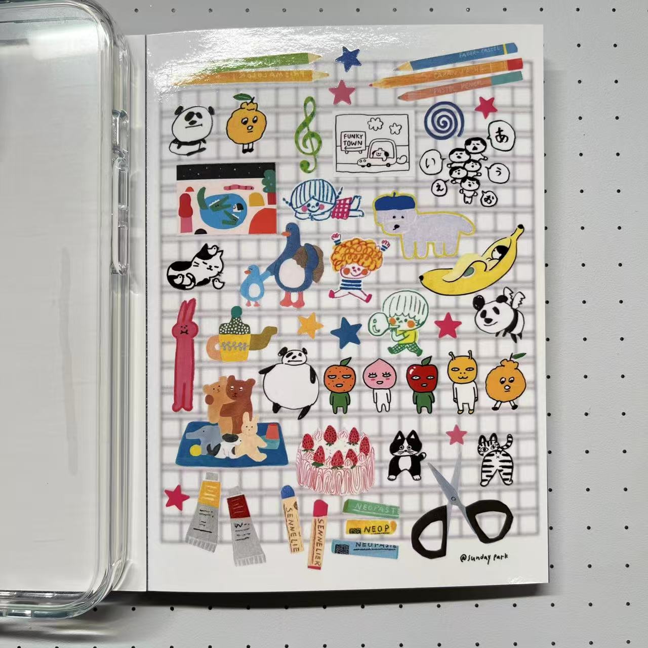 【Limited Edition 6】Sunday Park Sticker Book Handmade Sticker Phone Case
