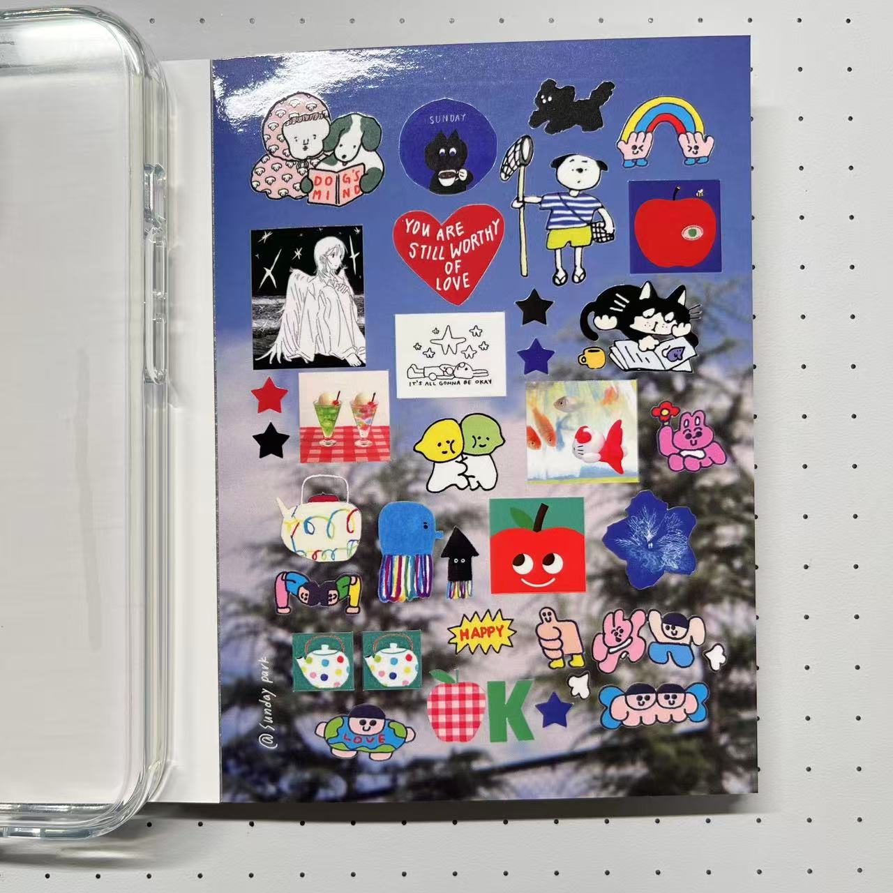 【Limited Edition 6】Sunday Park Sticker Book Handmade Sticker Phone Case