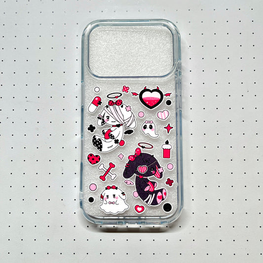 Sweet Cool Little Dog Handmade Sticker Phone Case (Resin Ver.)