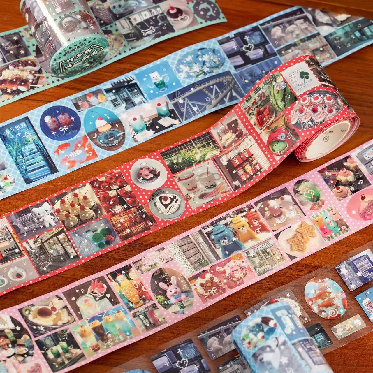 Sweet Time Cute Food Pattern Sticker Roll Set Of 4