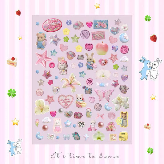Sylvanian Families Flower Pearl Butterfly Sticker Sheet