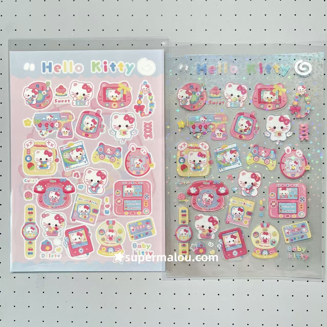 Tamagotchi Sugarbunnies Rretro Bunny Kitty Sticker Sheet
