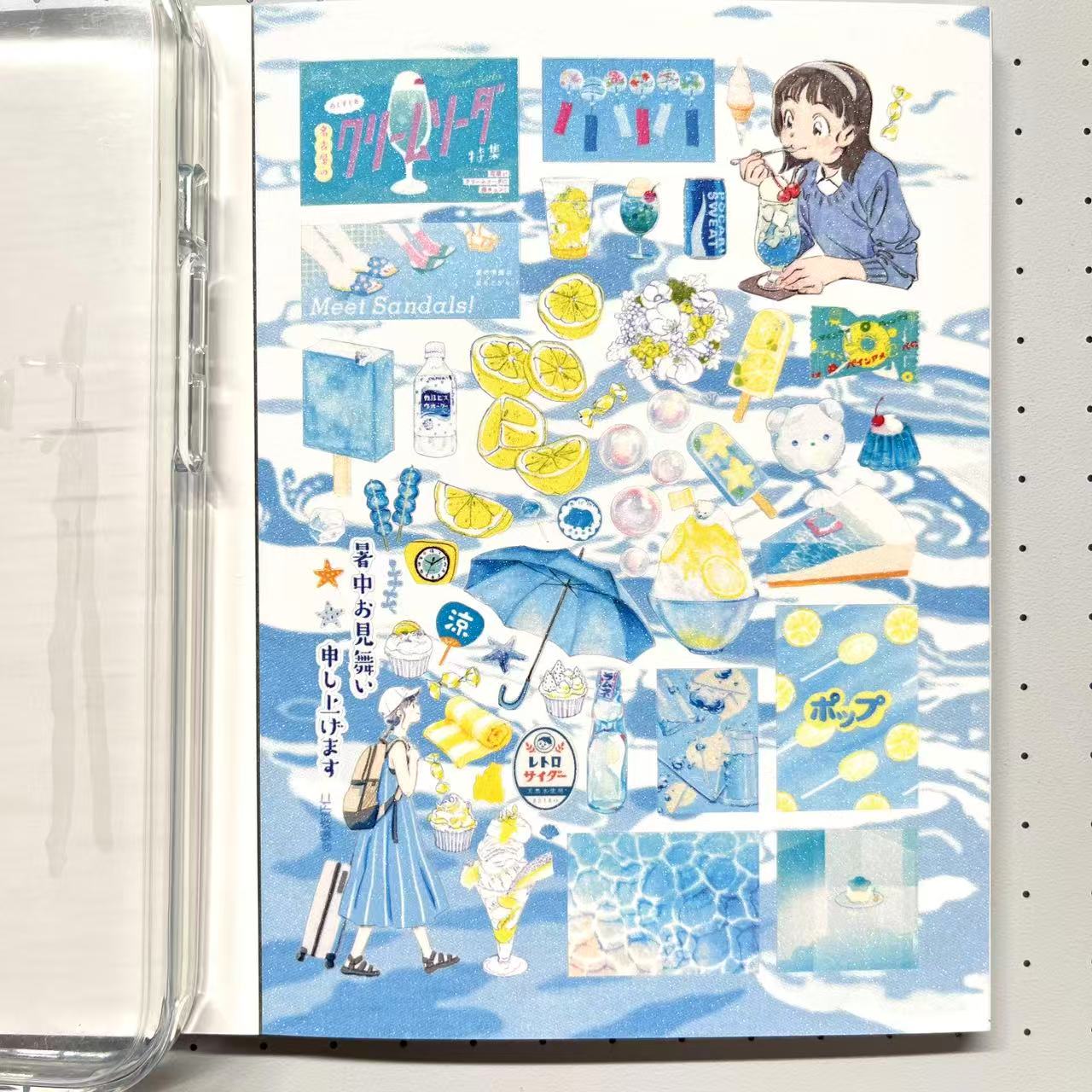 【Limited Edition 4】Teal Sticker Book Handmade Sticker Phone Case