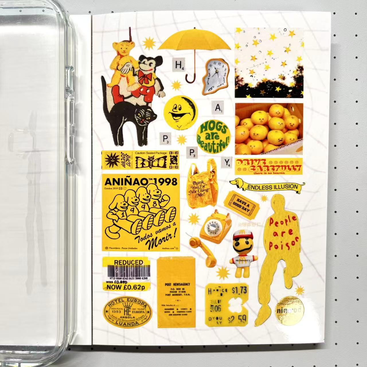 【Limited Edition 4】Teal Sticker Book Handmade Sticker Phone Case