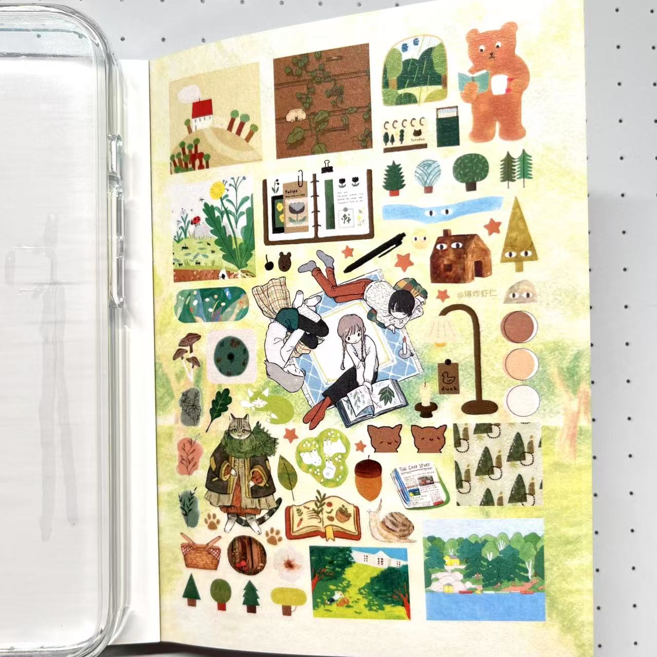 【Limited Edition 4】Teal Sticker Book Handmade Sticker Phone Case