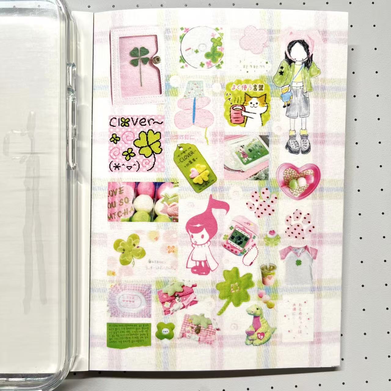 【Limited Edition 4】Teal Sticker Book Handmade Sticker Phone Case