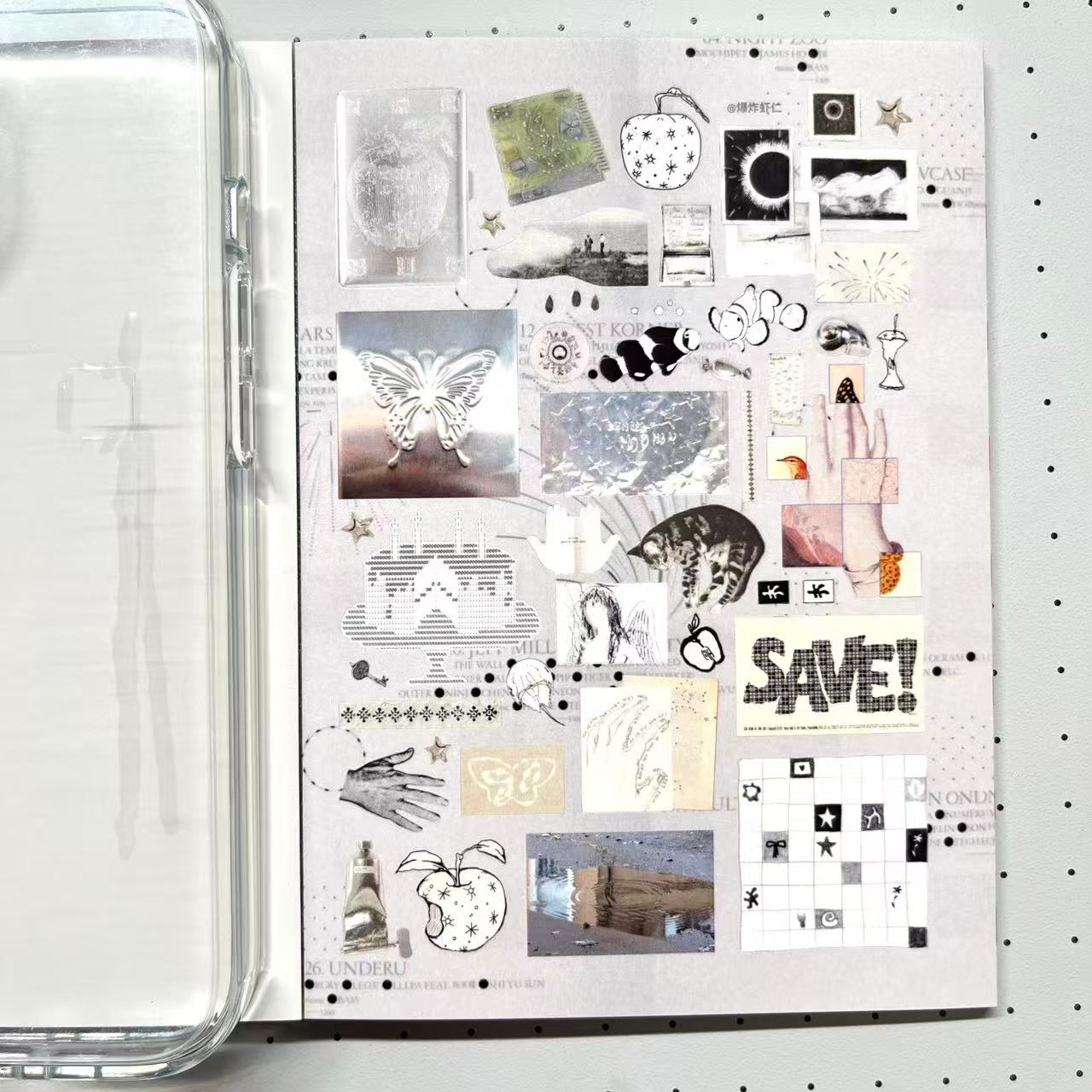 【Limited Edition 4】Teal Sticker Book Handmade Sticker Phone Case