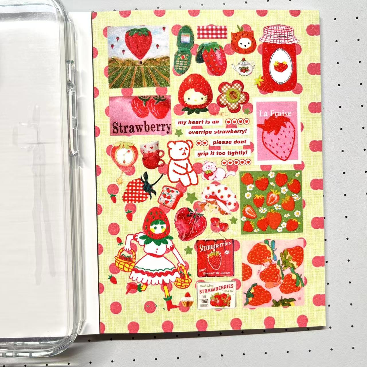 【Limited Edition 4】Teal Sticker Book Handmade Sticker Phone Case