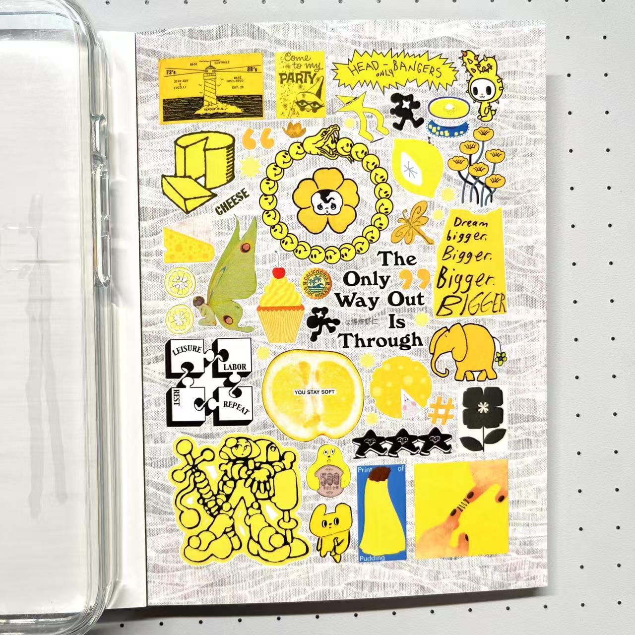 【Limited Edition 4】Teal Sticker Book Handmade Sticker Phone Case