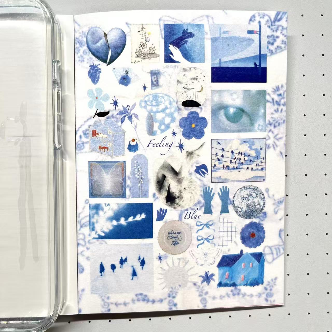 【Limited Edition 4】Teal Sticker Book Handmade Sticker Phone Case