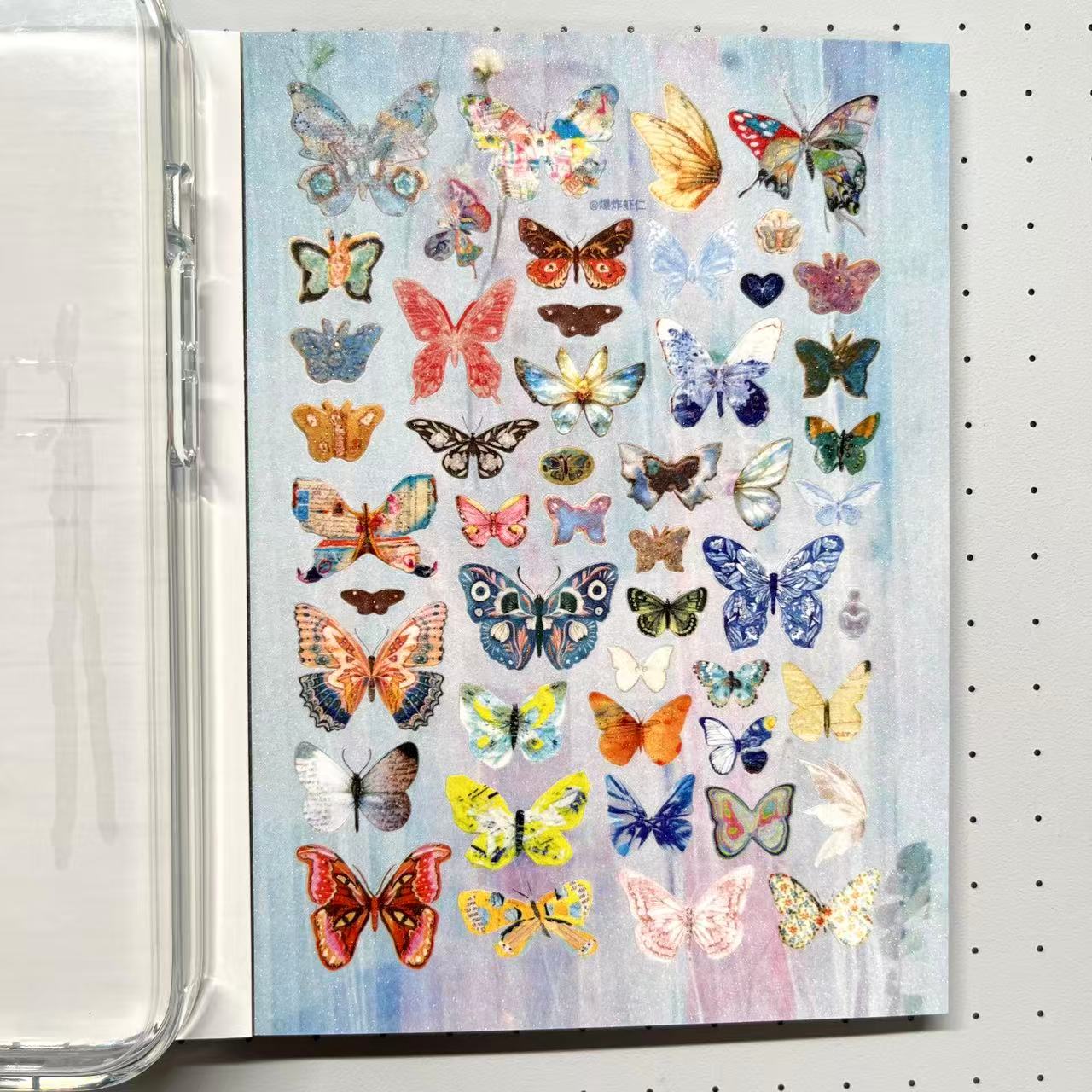 【Limited Edition 4】Teal Sticker Book Handmade Sticker Phone Case