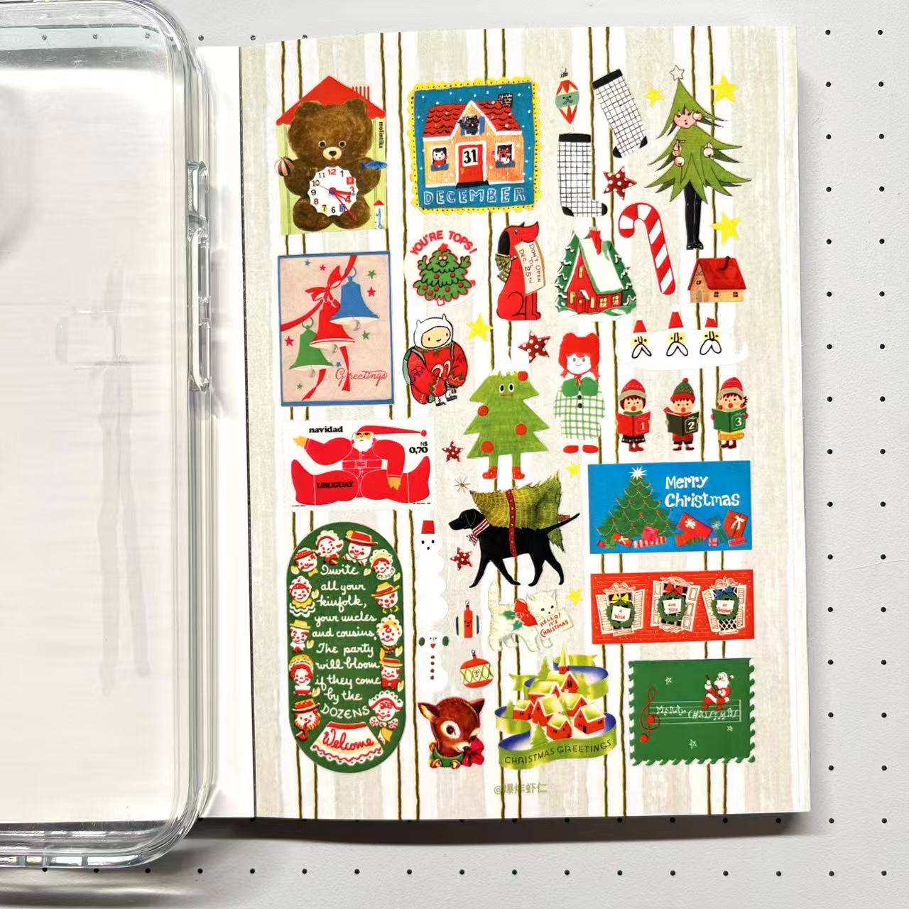 【Limited Edition 4】Teal Sticker Book Handmade Sticker Phone Case