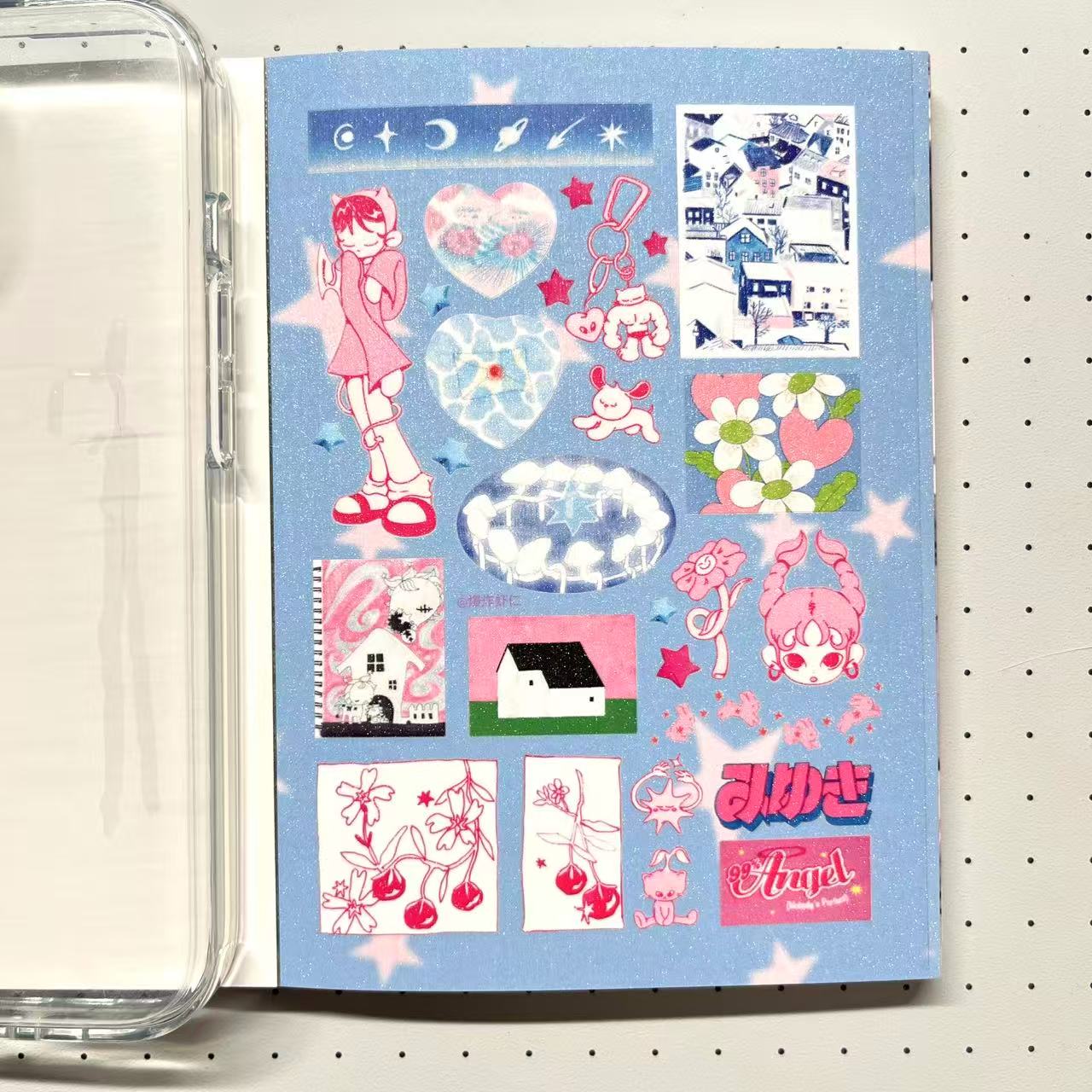 【Limited Edition 4】Teal Sticker Book Handmade Sticker Phone Case