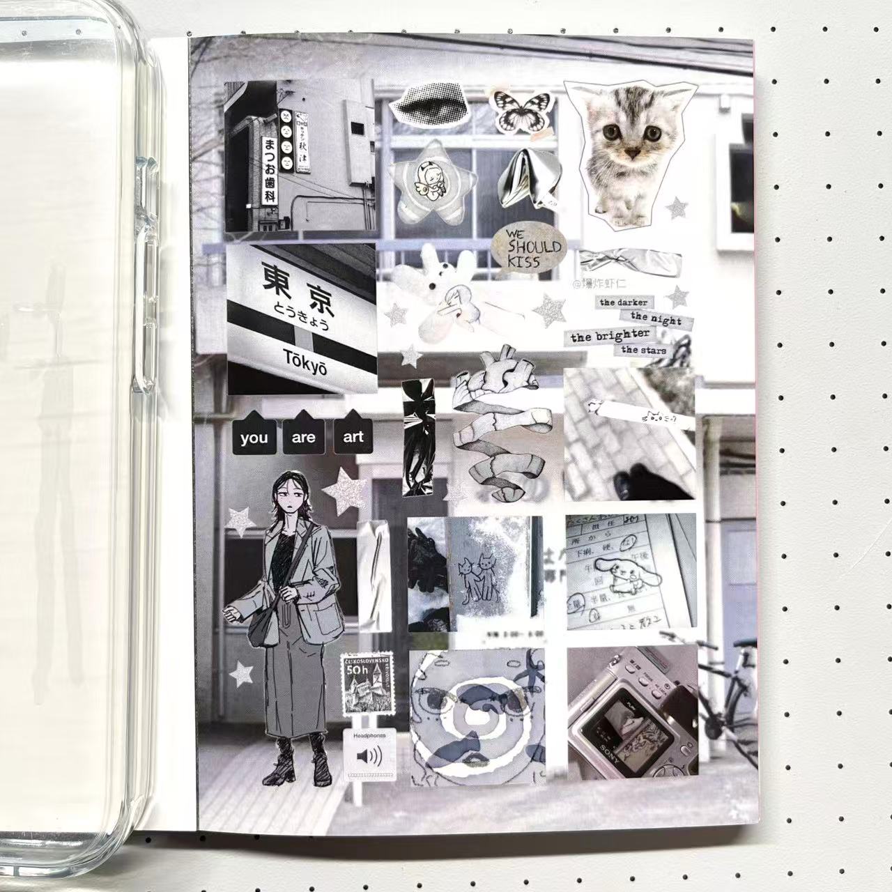 【Limited Edition 4】Teal Sticker Book Handmade Sticker Phone Case