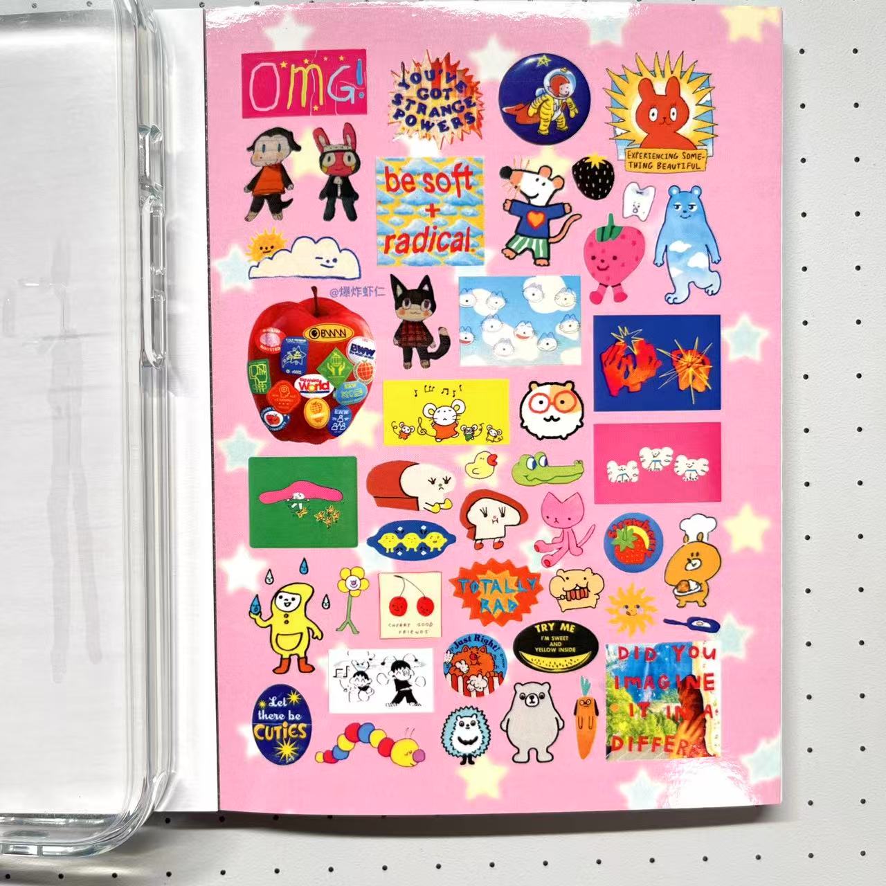 【Limited Edition 4】Teal Sticker Book Handmade Sticker Phone Case