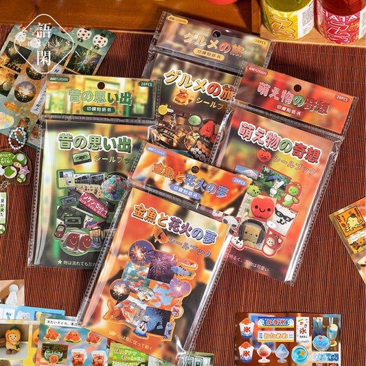 20Pages Throwback Retro Sticker Book