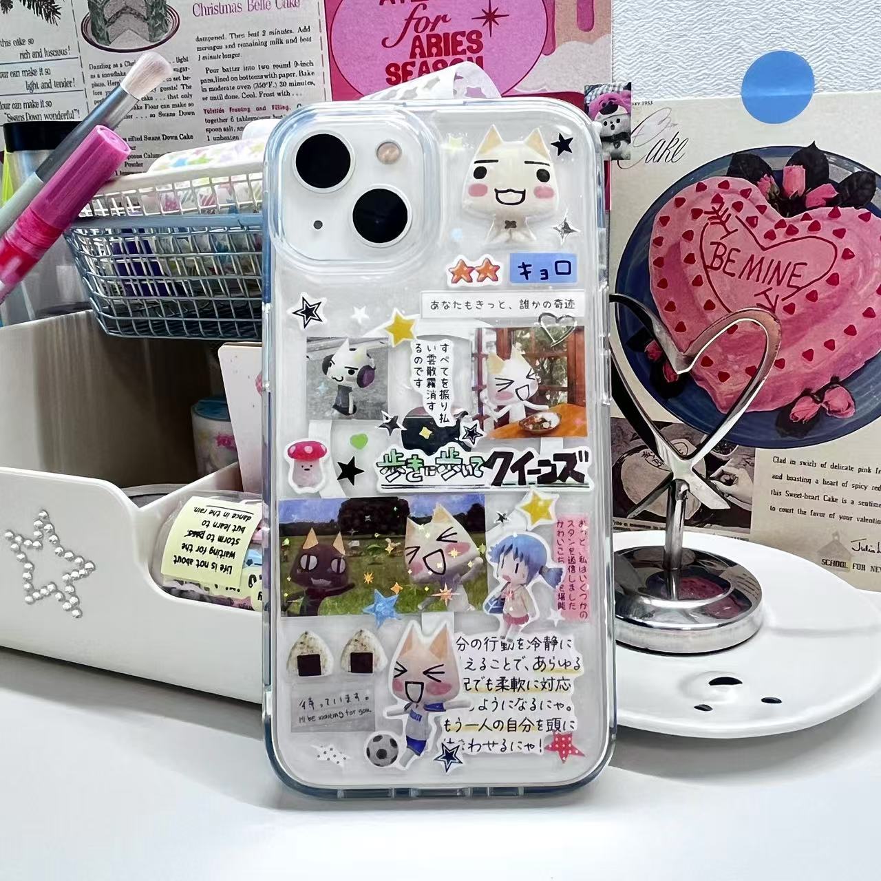 Toro Cat Handmade Sticker Phone Case Samsung Case A&B