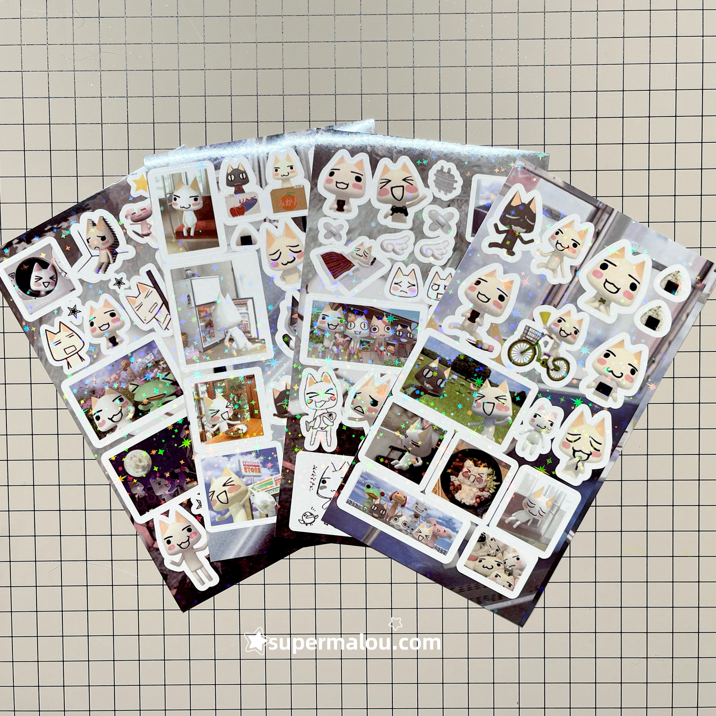 Toro Cat  Laser Stickers Set Of 8