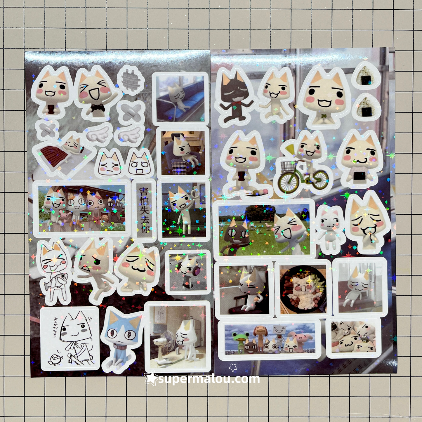 Toro Cat  Laser Stickers Set Of 8