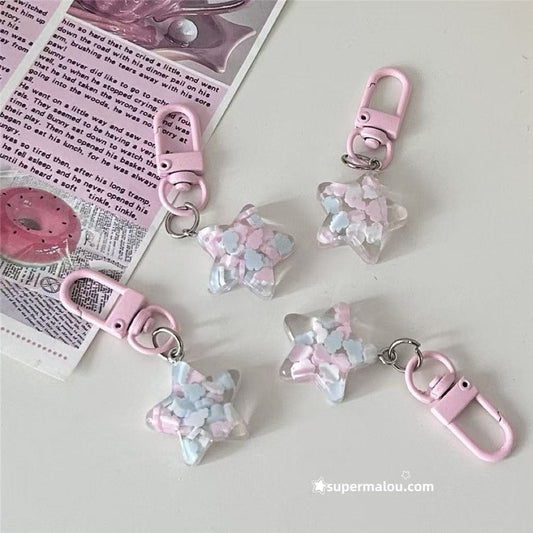 Transparent Creamy Star Keychain