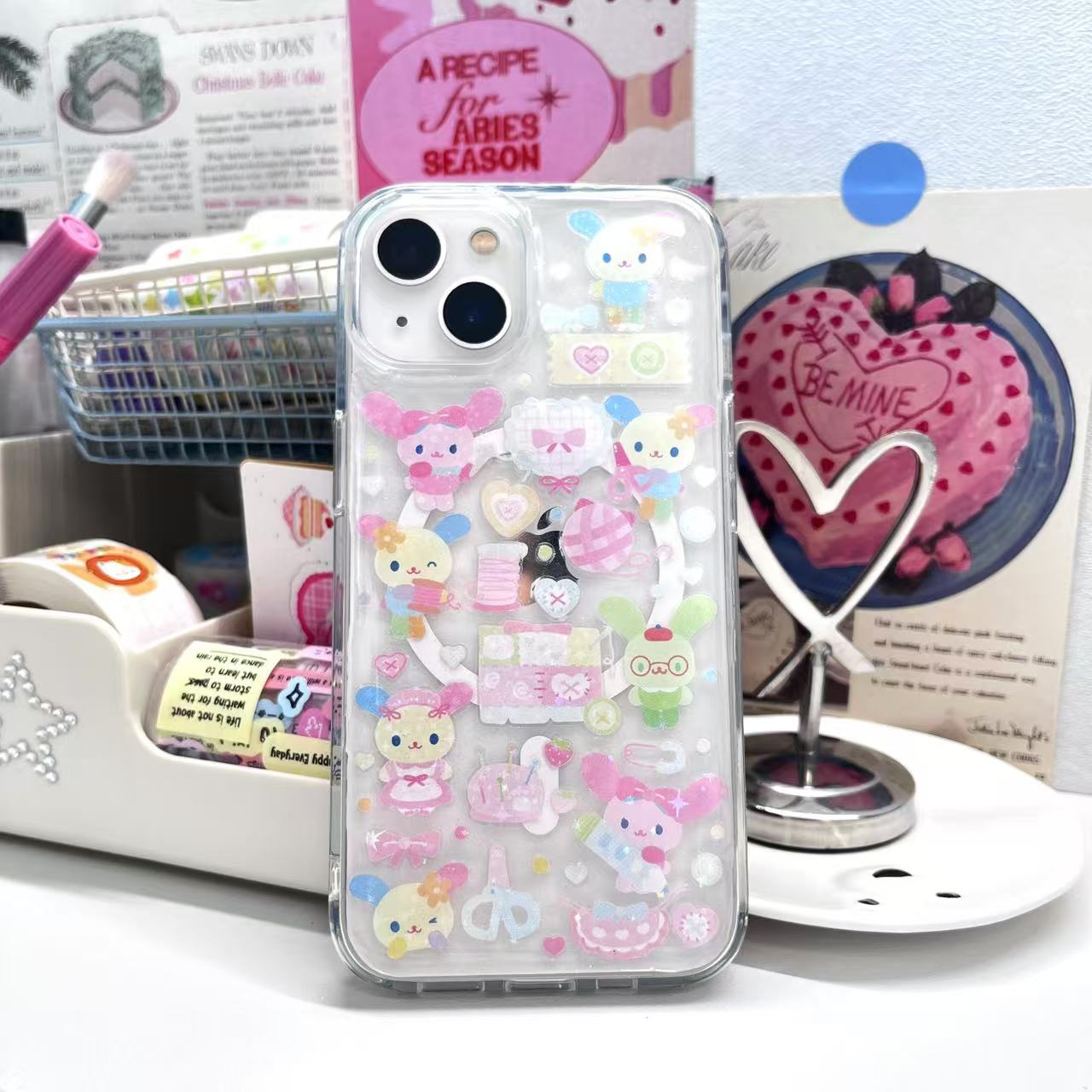 【Limited Edition】Usahana Handmade Sticker Phone Case