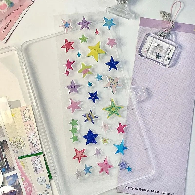 3D Drip Rubber Clover Love Stickers