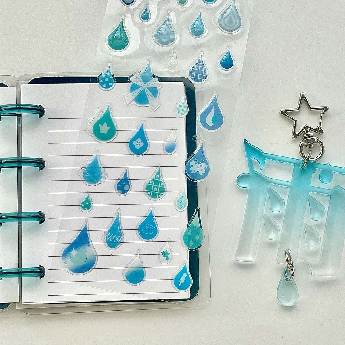 3D Drip Rubber Clover Love Stickers