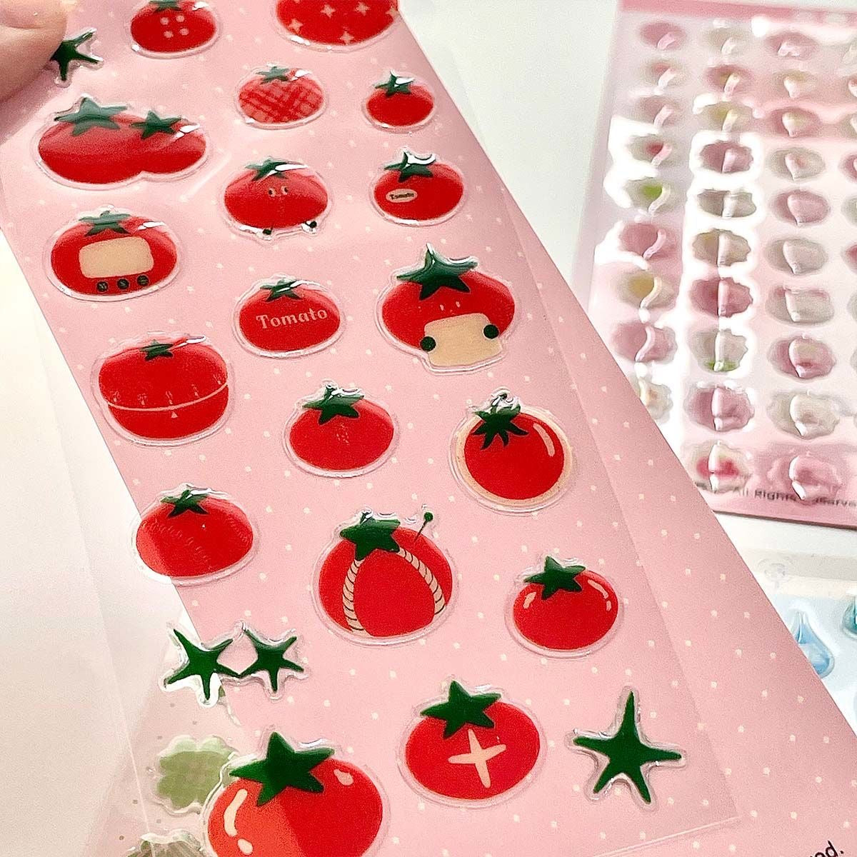 3D Drip Rubber Clover Love Stickers
