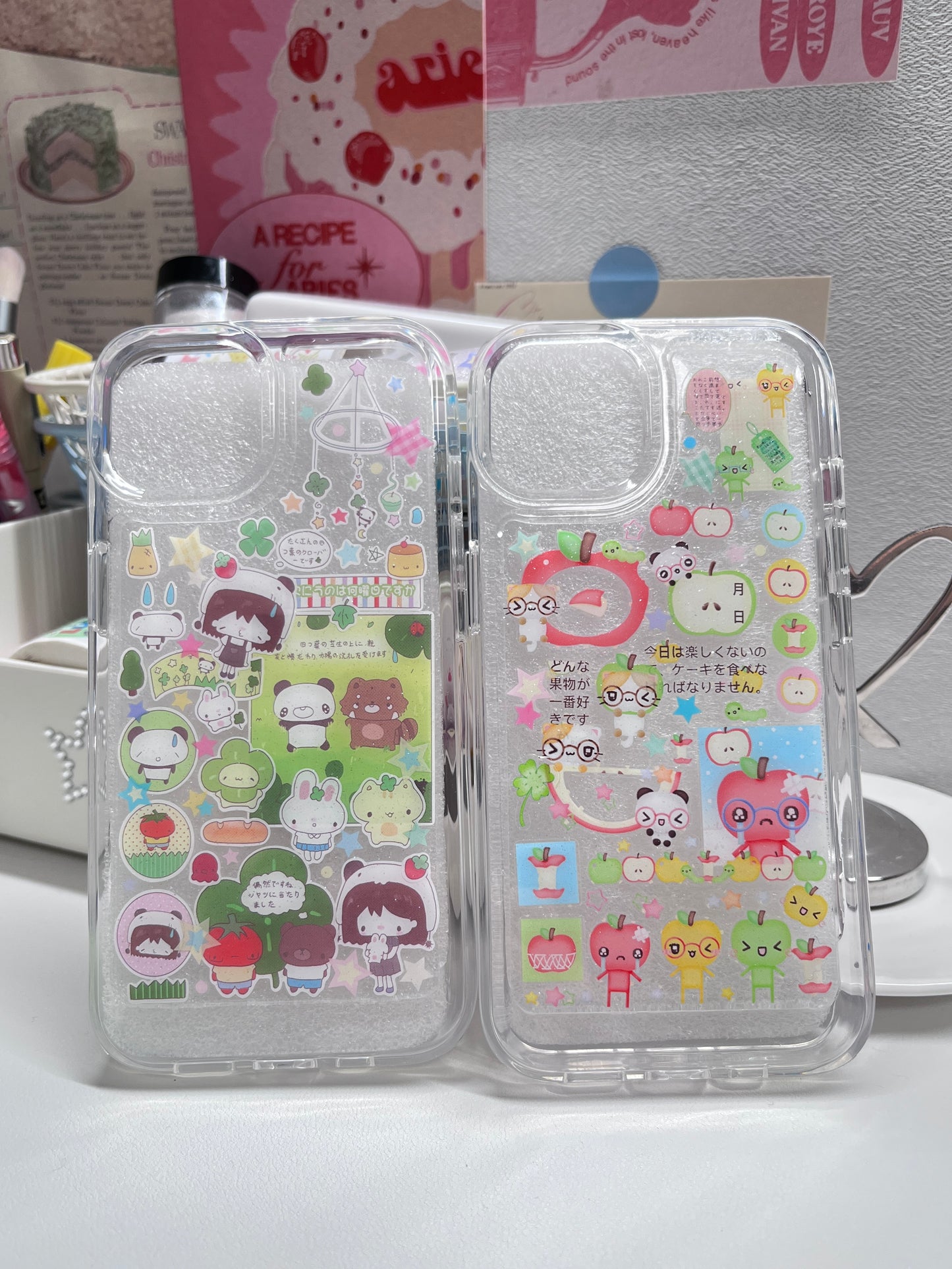 Wakawaka Clover Girl Handmade Dispensing Sticker Phone Case
