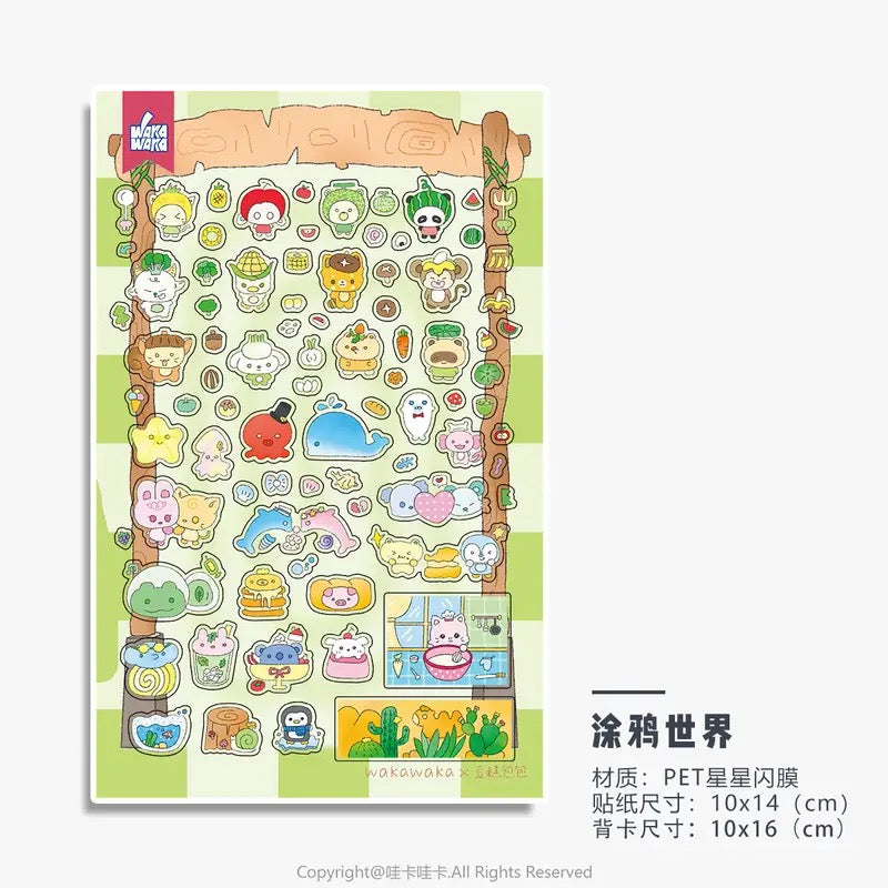 Showa Flash PET Stickers Set Of 6