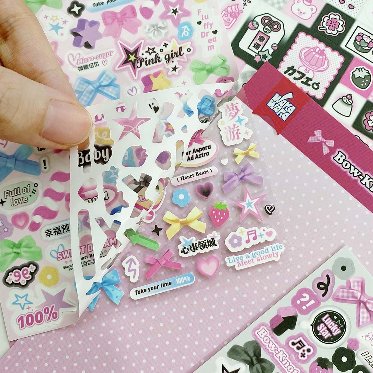 Sweet And Cool Black Pink Stickers