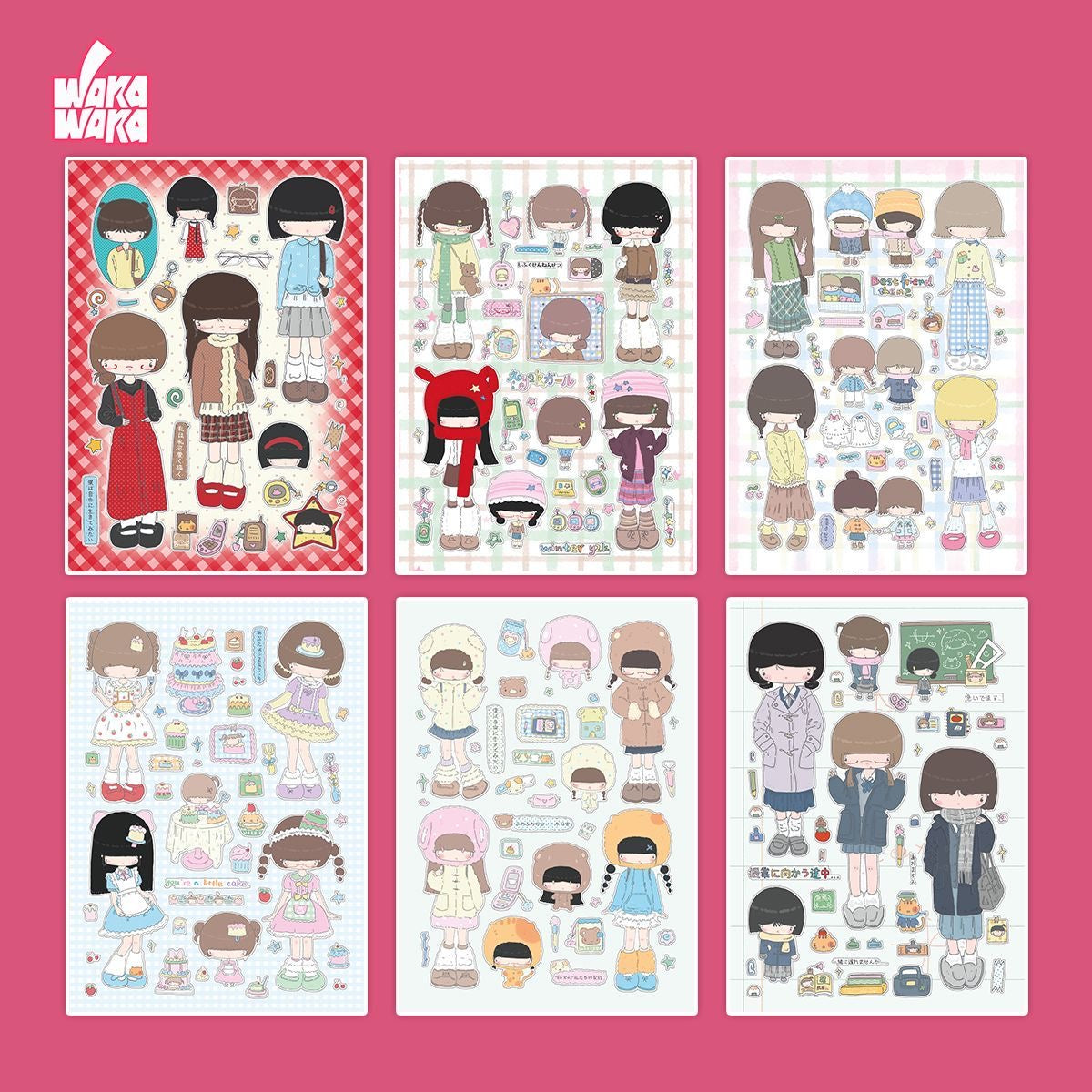 Graffiti Cute Cartoon Girl Stickers