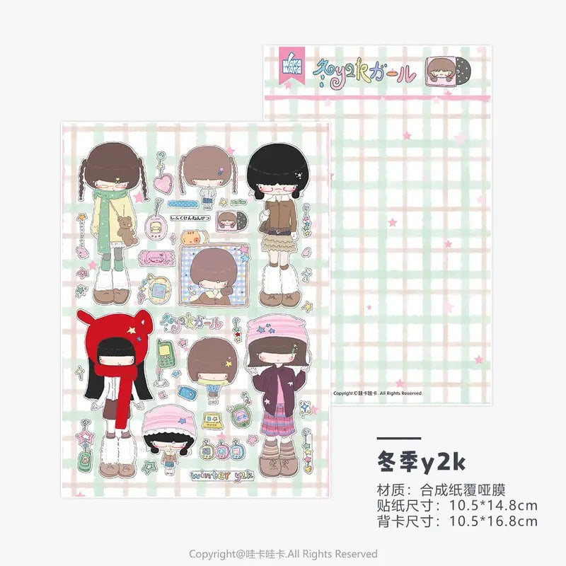 Graffiti Cute Cartoon Girl Stickers