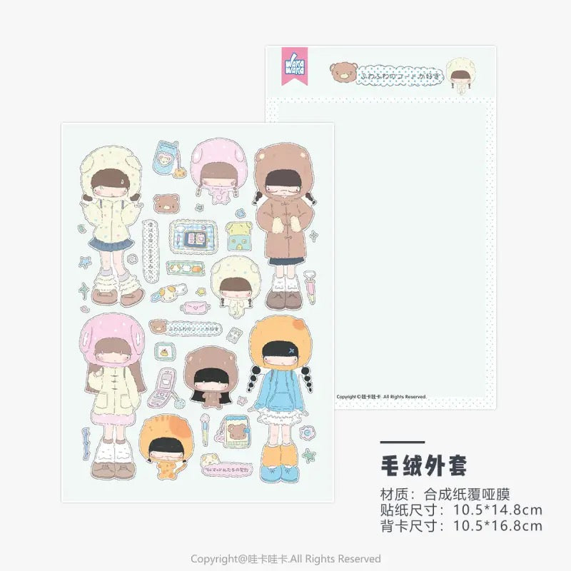 Graffiti Cute Cartoon Girl Stickers