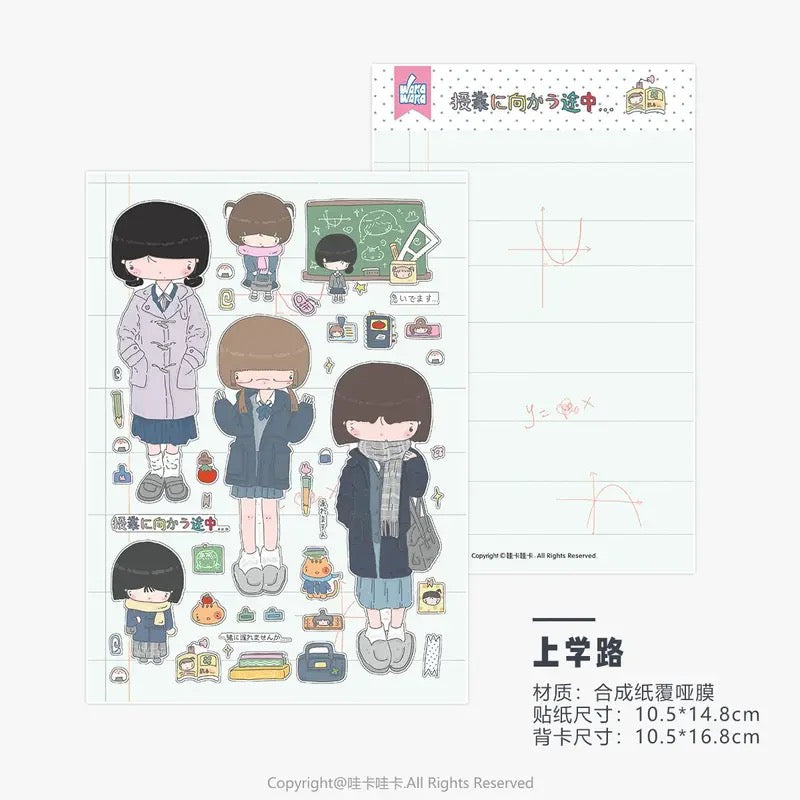 Graffiti Cute Cartoon Girl Stickers
