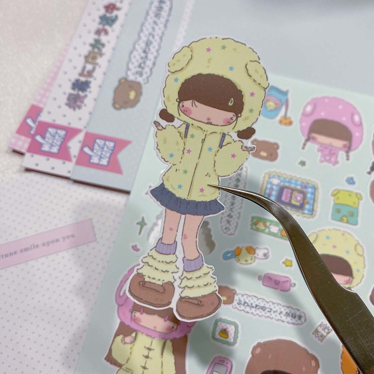 Graffiti Cute Cartoon Girl Stickers