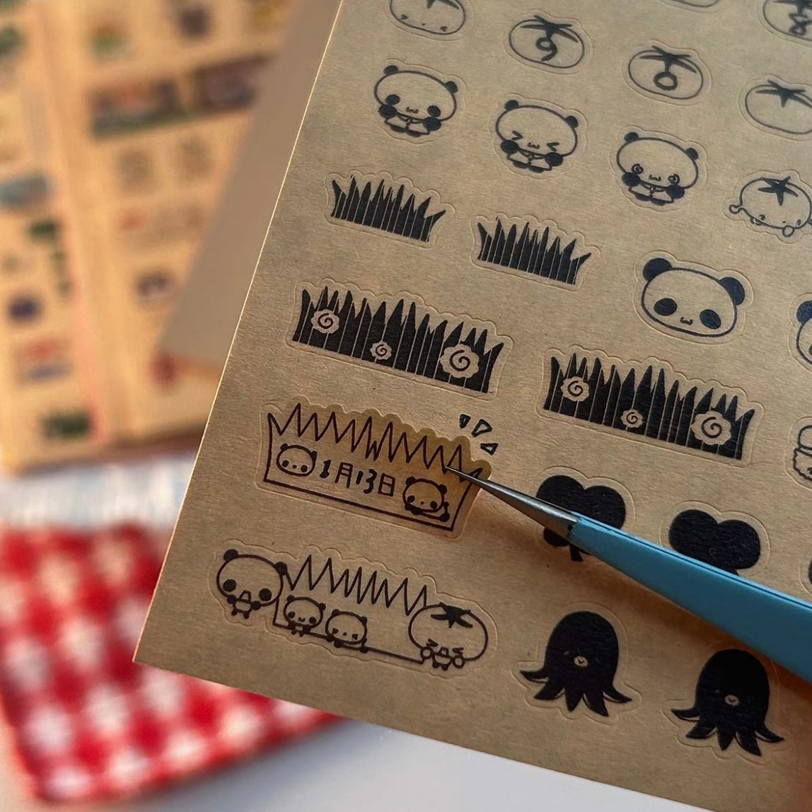 Kraft Paper Japanese Sticker Roll Scrapbook  Material