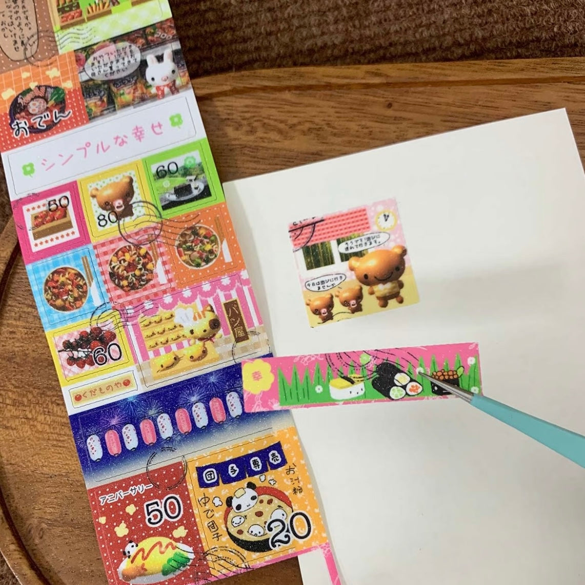 2.1M Retro Food Sticker Roll