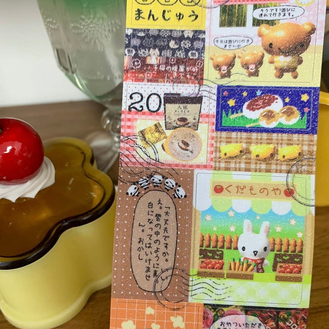 2.1M Retro Food Sticker Roll