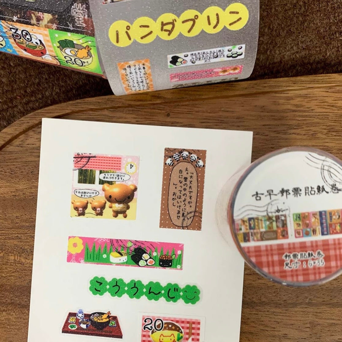 2.1M Retro Food Sticker Roll