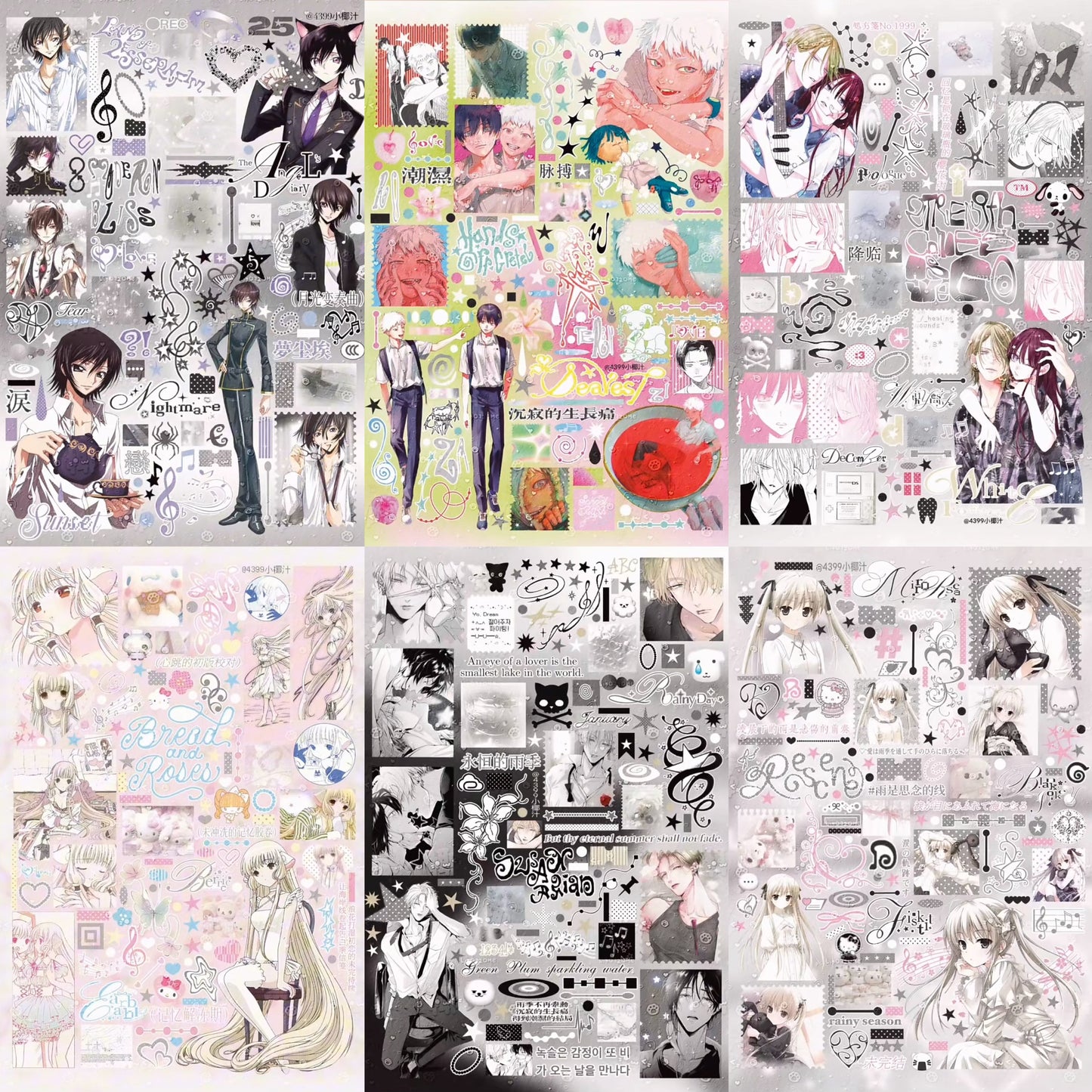 【Pre-Order】A Mix of 35 Anime Sticker Book(Single Pages Can Be Purchased Individually)