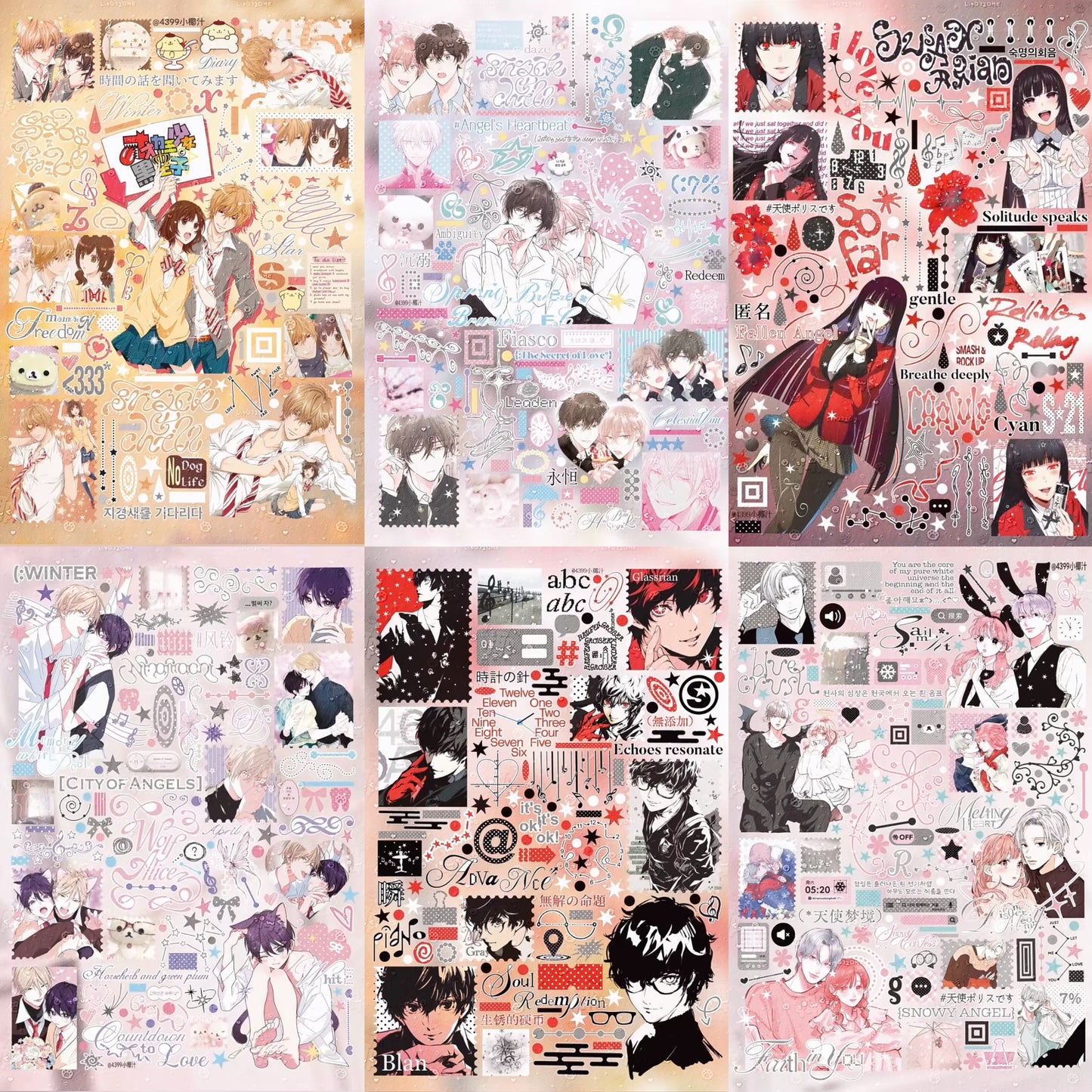 【Pre-Order】A Mix of 35 Anime Sticker Book(Single Pages Can Be Purchased Individually)