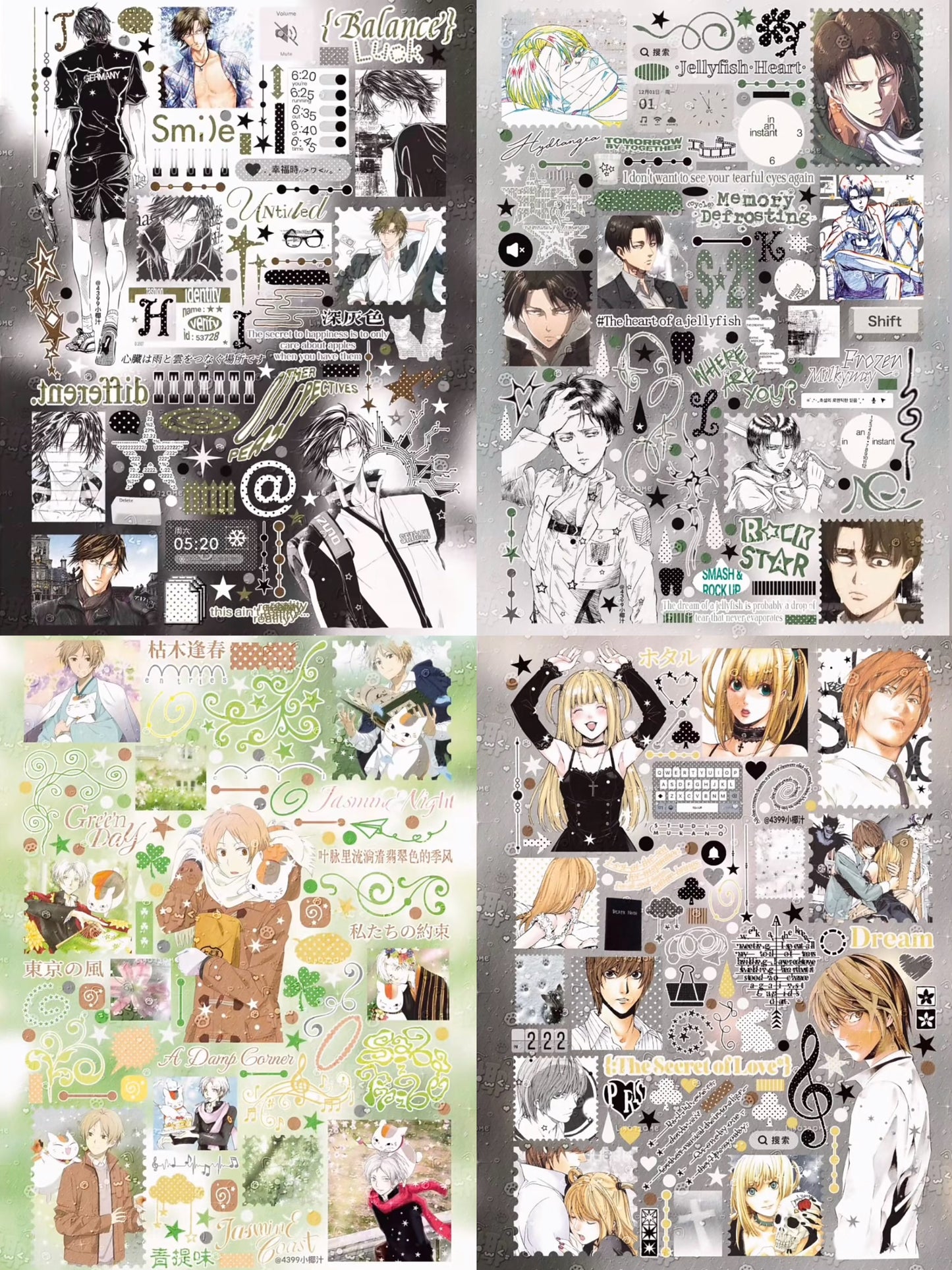 【Pre-Order】A Mix of 35 Anime Sticker Book(Single Pages Can Be Purchased Individually)