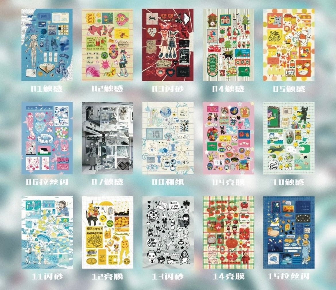 【Pre-Order】35Pages Teal Sticker Book