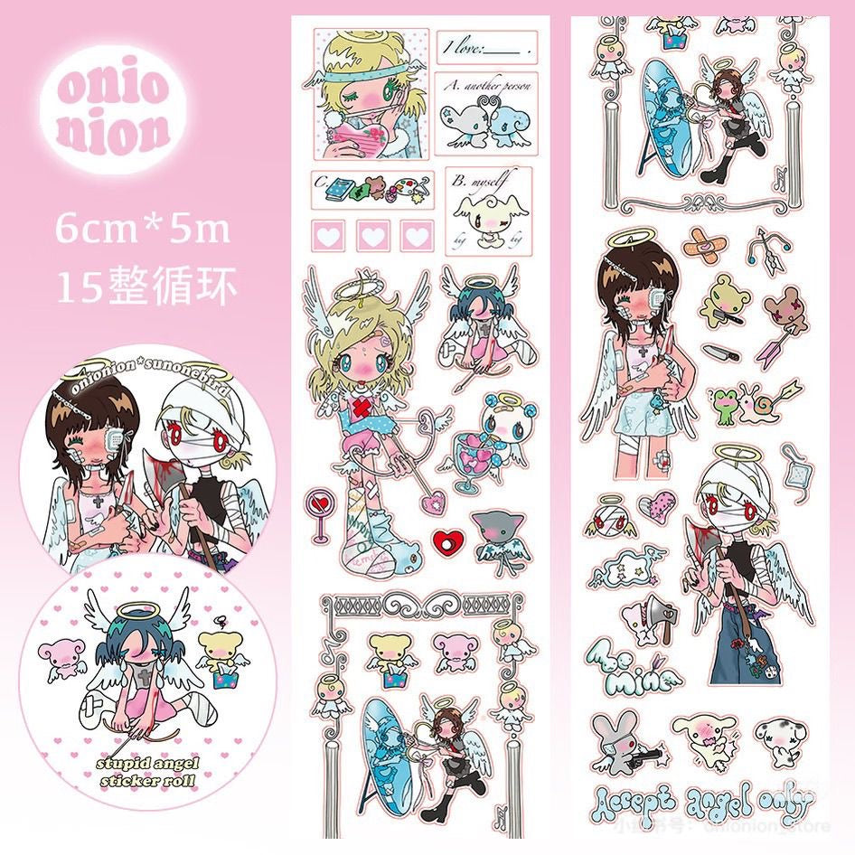 13.38in Accept Angel Only Sticker Roll