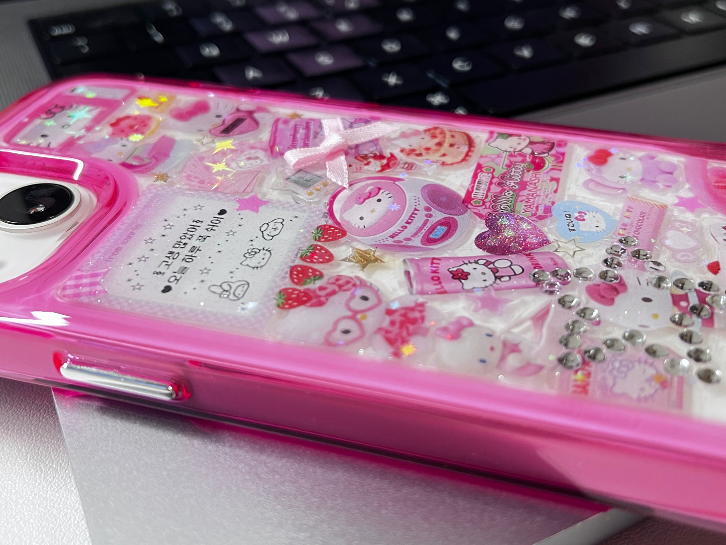 Hot Pink Hello Kitty Dispensing Sticker Phone Case