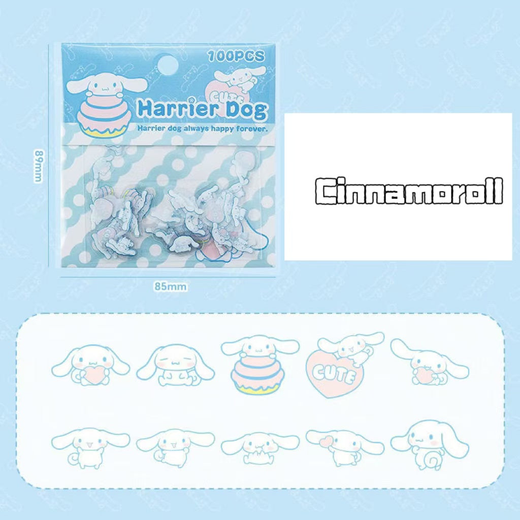 100pcs Sanrio Waterproof Tiny Stickers